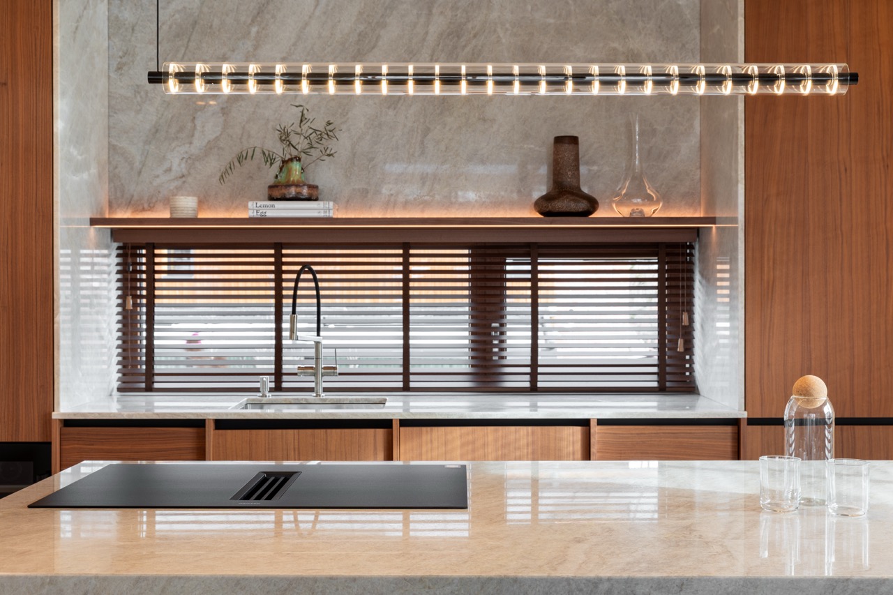 Kitchen detail with induction cooktop
